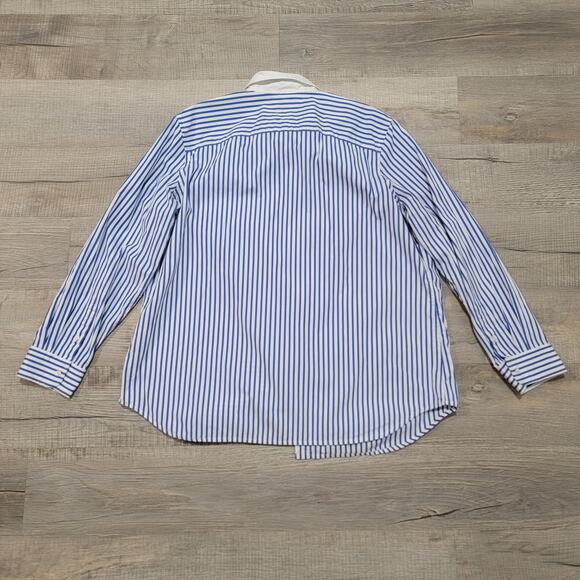 Ralph Lauren LRL Button Up Shirt Size 16W Striped Poplin Professional Oxford Top - Picture 2 of 6